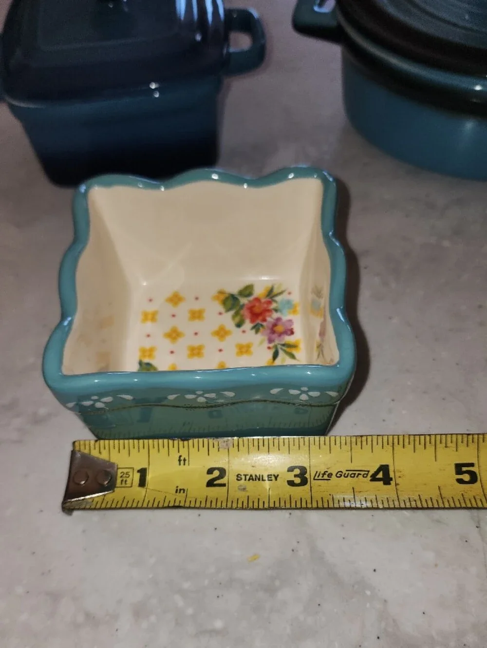 Blue Ceramic Serving Casserole with Lid - Stylish Kitchen Bakeware, 3 Piece